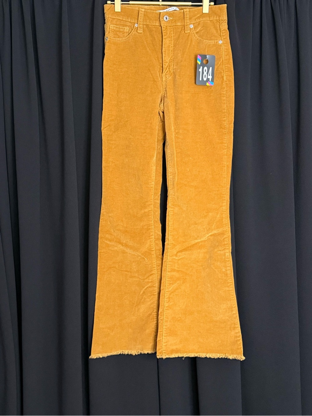 High-Rise Mustard Corduroy Flare Pants